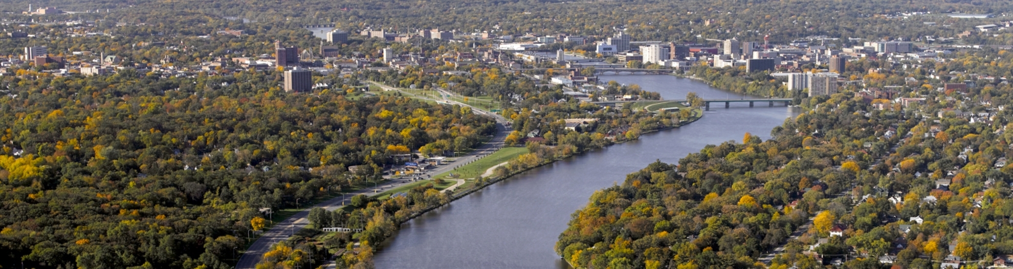 River through city